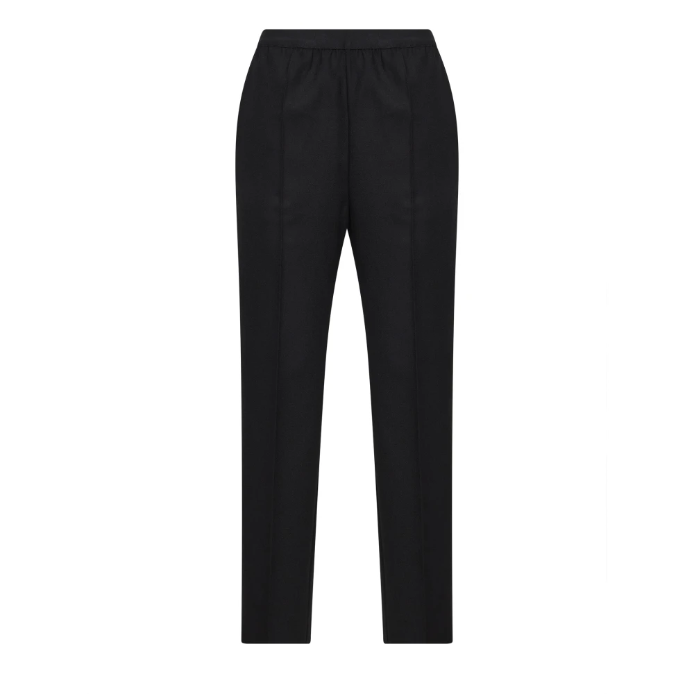 Maison Margiela Women's Black Straight Trousers, Xs, Wool Straight-Leg Trousers