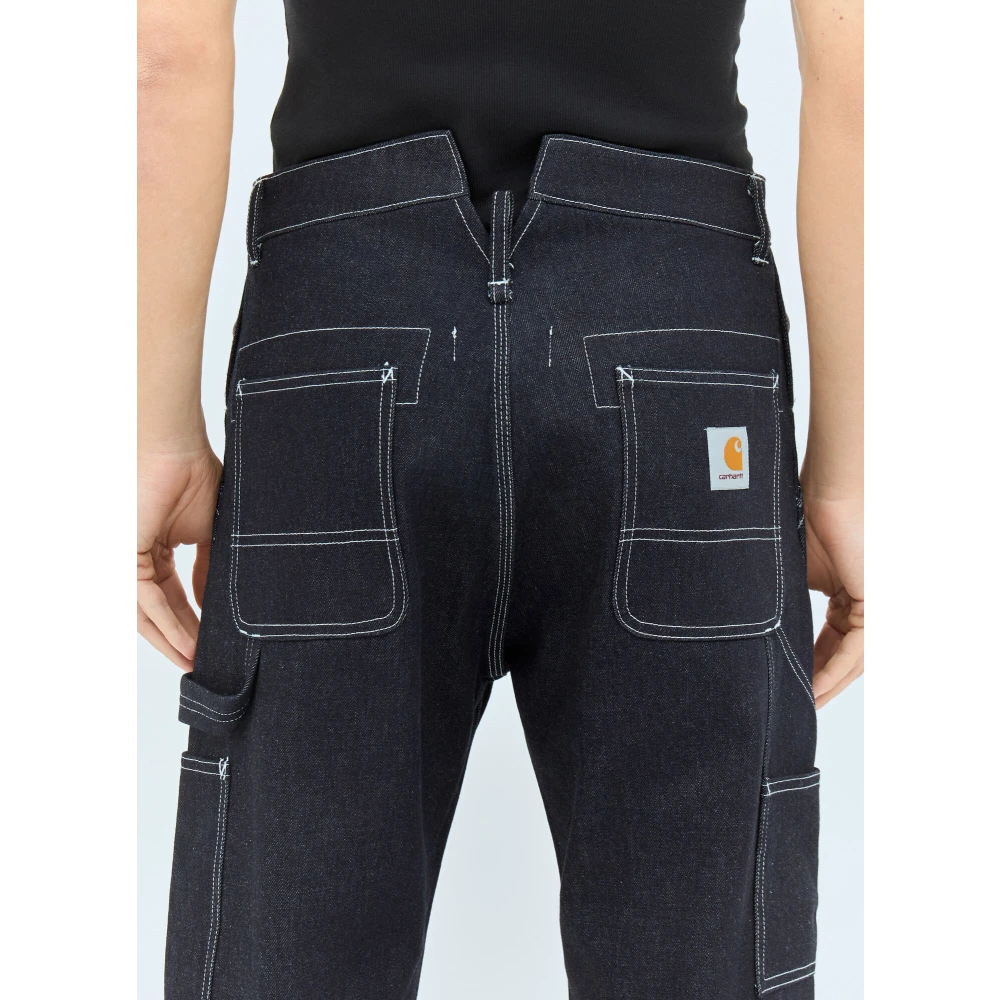 Junya Watanabe Contrast Topstitch Timmerman Jeans Blue Heren