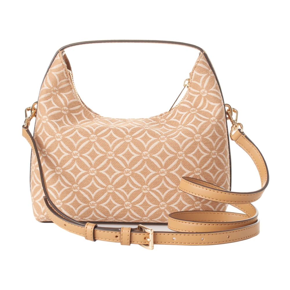 Michael Kors Geometrische Hobo Tas met Ritssluiting Beige Dames