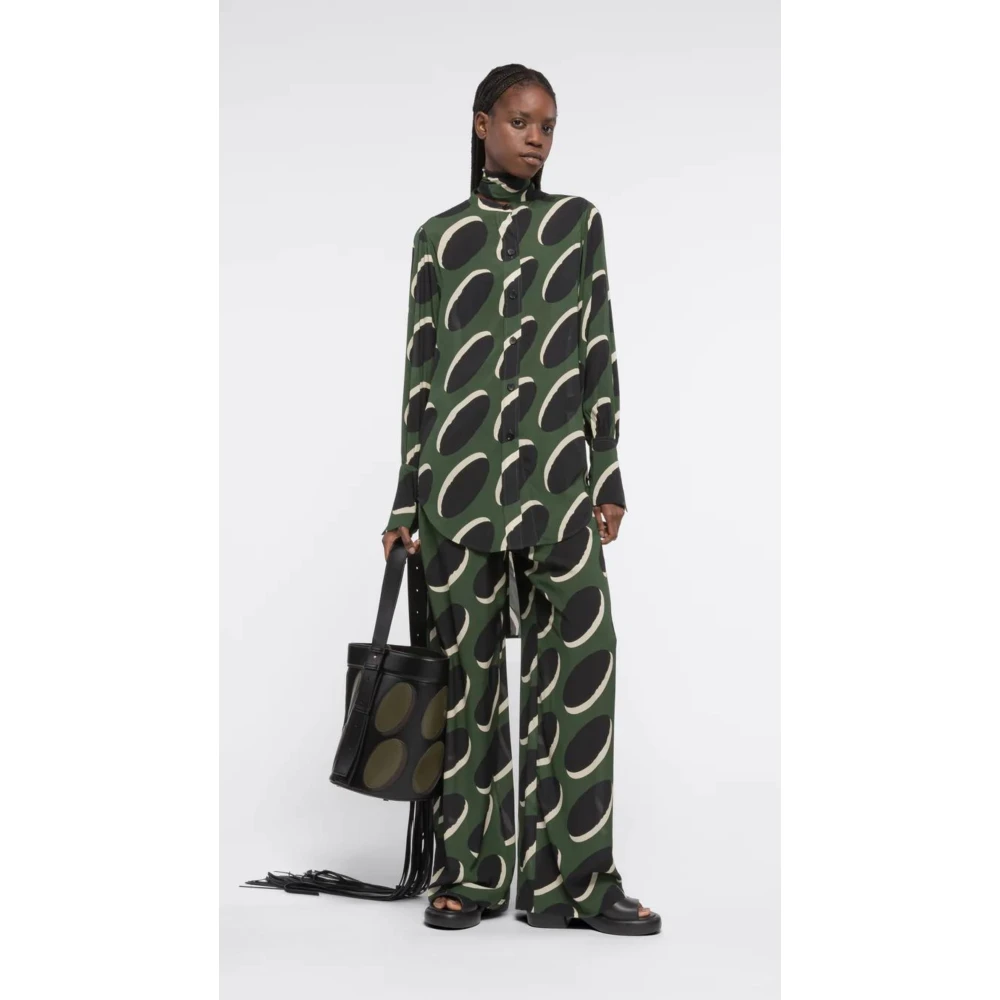 AZ Factory Olijfgroene Lange Sjaal Blouse Green Dames