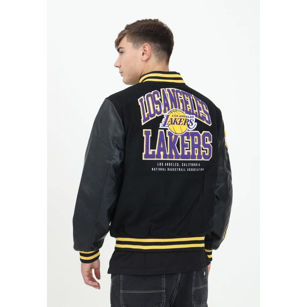 new era LA Lakers Bomberjack Zwart Black Heren