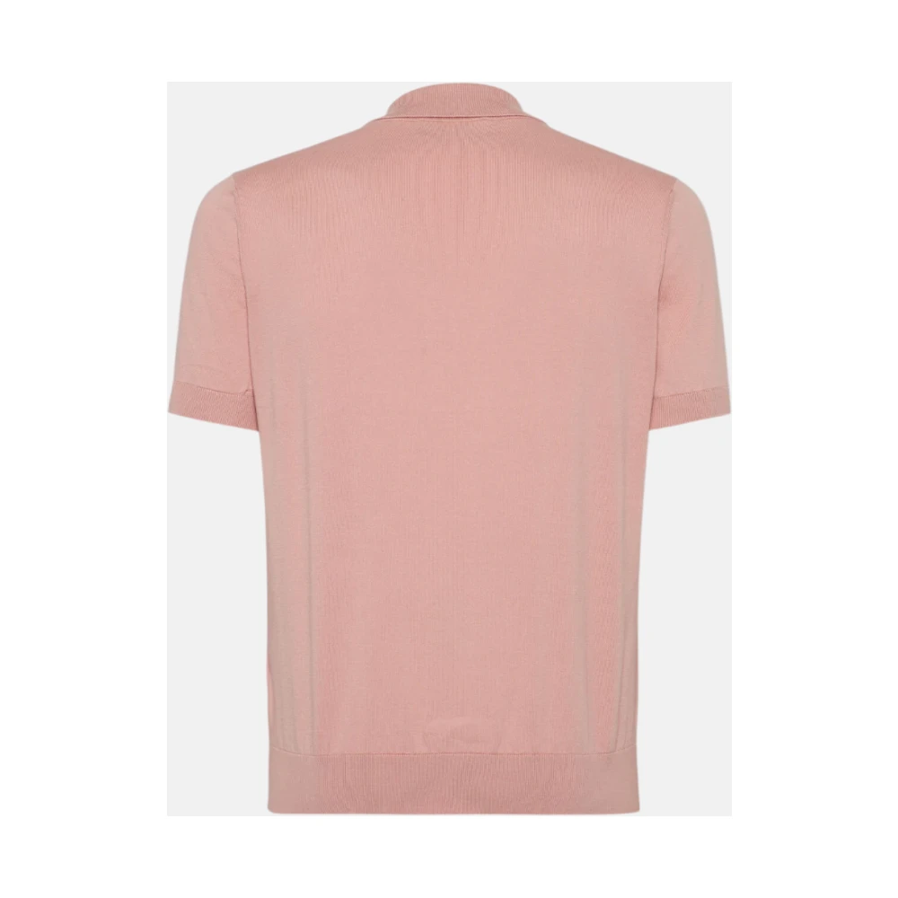 Dsquared2 Katoenen polo met D2-logo Pink Heren