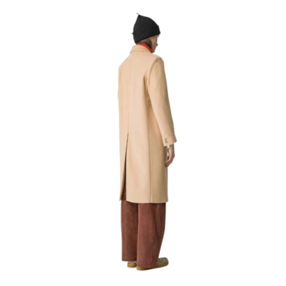 Forte Fluweel Kasjmier Jas Beige Dames