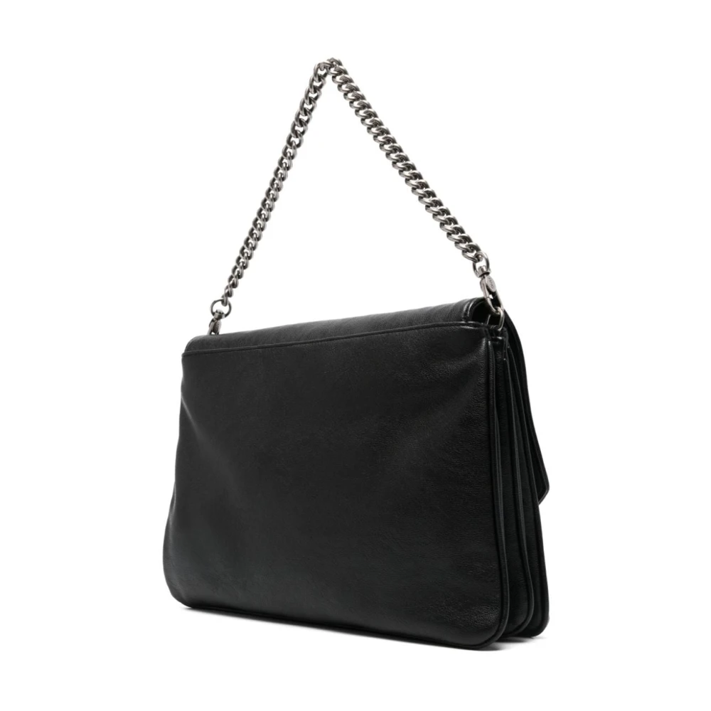 Liu Jo Zwarte Coated Finish Schoudertas Black Dames