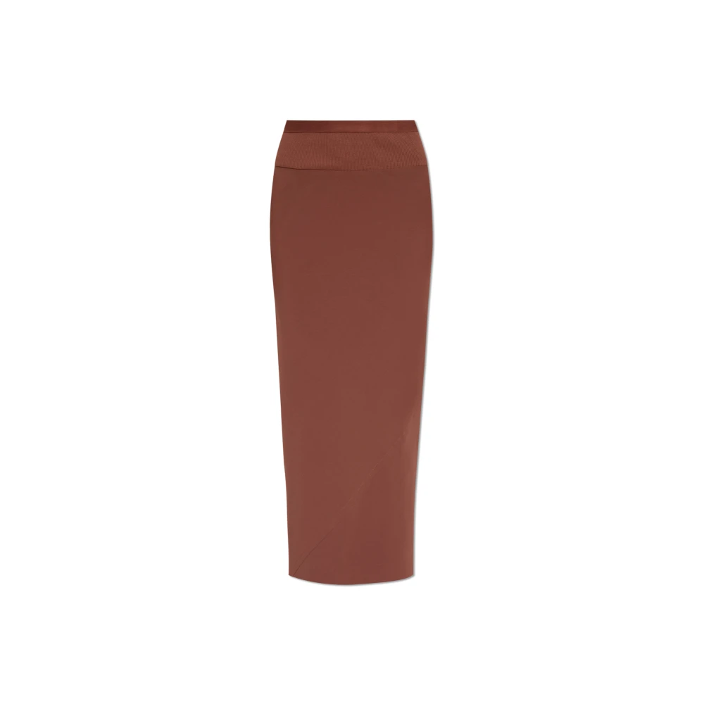 Rick Owens Rok Calf Bias Rok Brown Dames