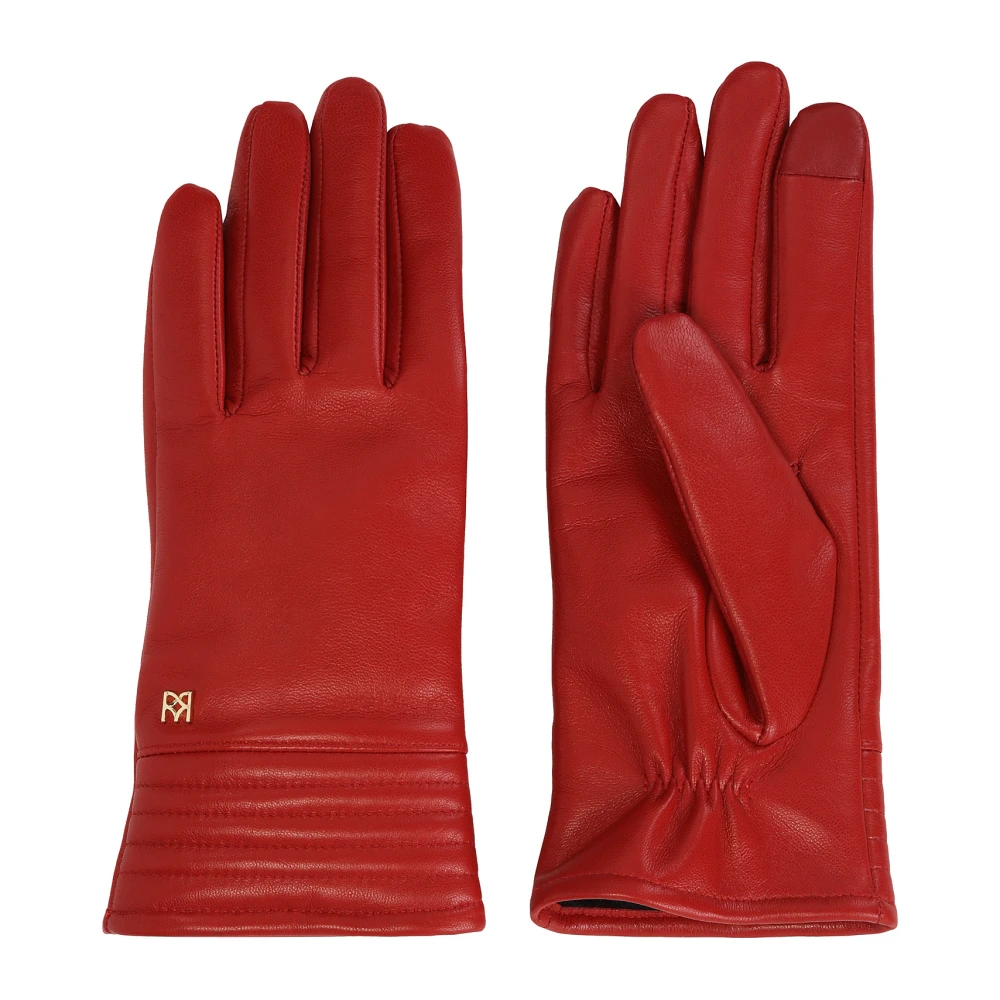 Kazar Rode handschoenen van glad leer met opvallend quilten Red Dames