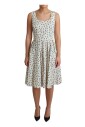 elegant-beige-prikket-a-linje-kjole