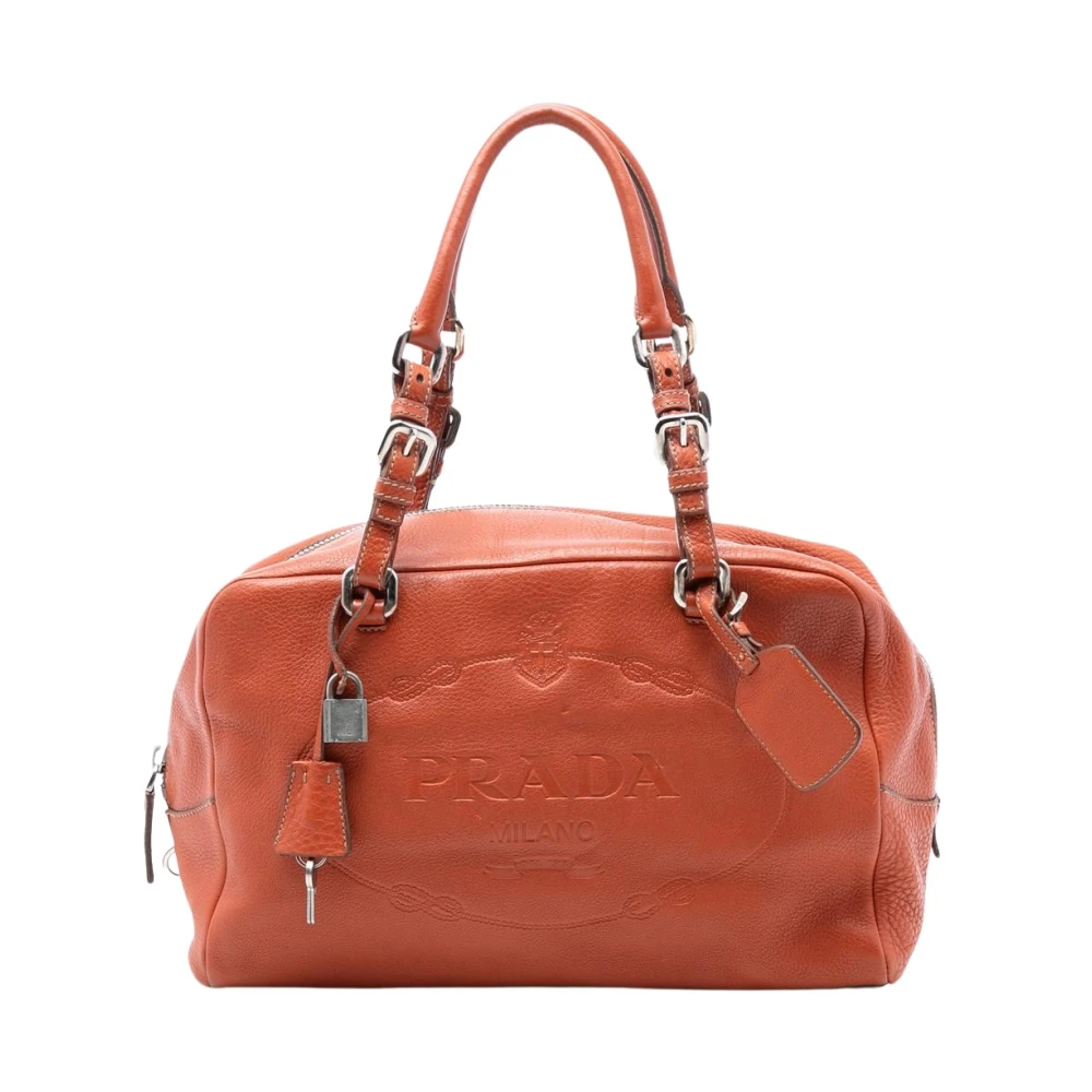 Prada Vintage Women's Red Pre-Owned Leather Satchel