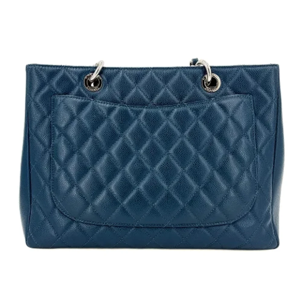 Chanel Vintage Pre-owned Leather totes Blue Dames