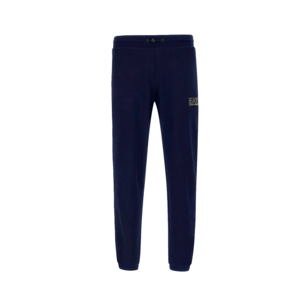 Armani Blauwe Logo Broek Blue Heren