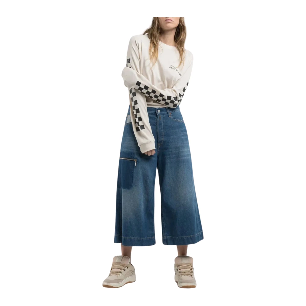 Replay Denim Shorts Blauw Blue Dames