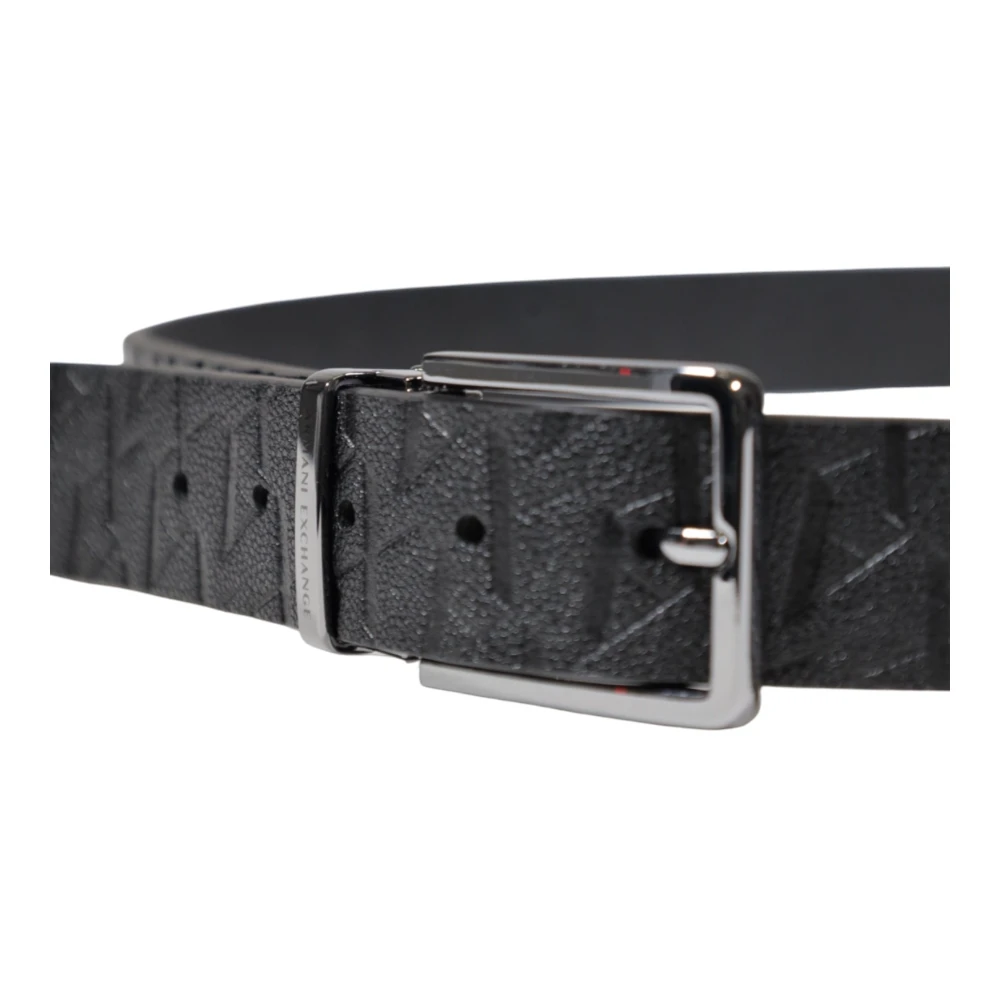 Armani Exchange Minimalistische Clip Riem voor Mannen Black Heren