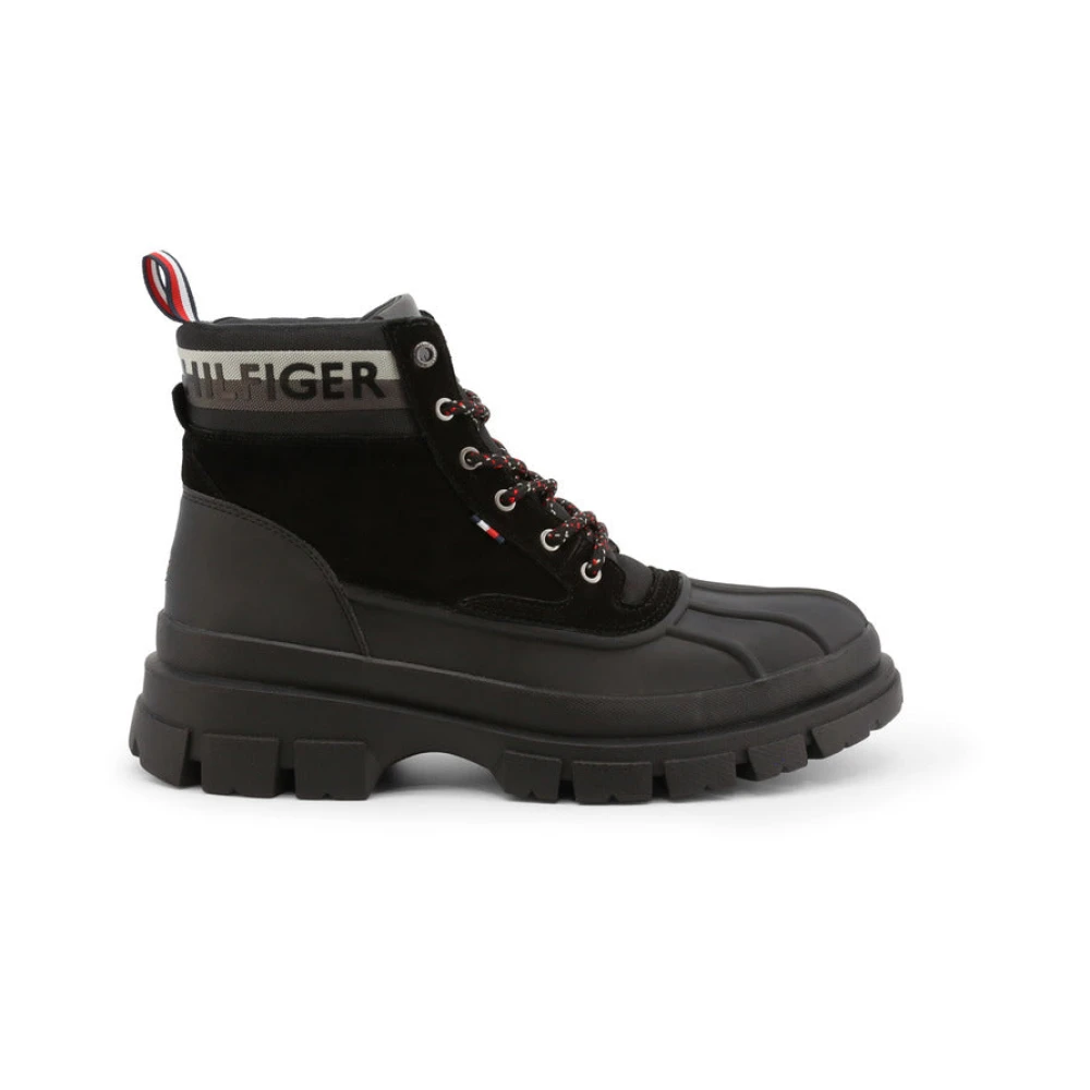 Tommy Hilfiger Heren Enkellaarzen Herfst Winter Collectie Black Heren
