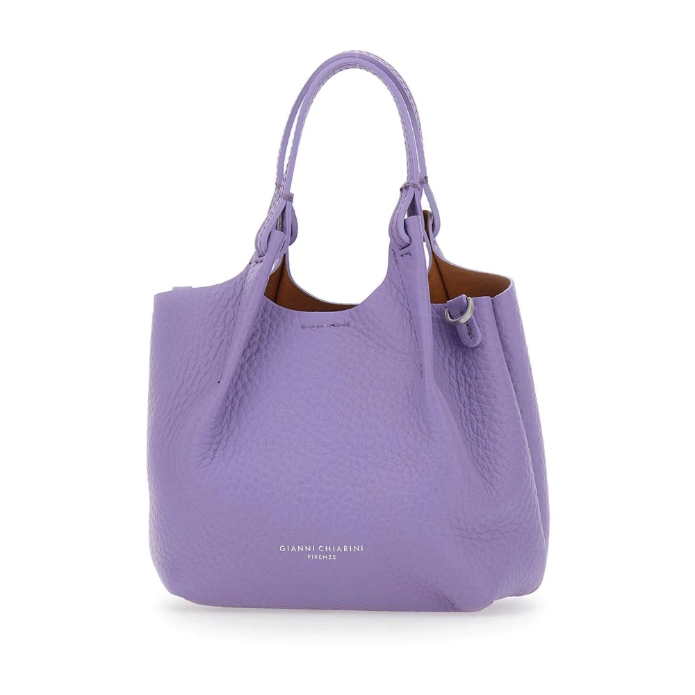 Gianni Chiarini Paarse Leren Dua Handtas Lavendel Purple Dames