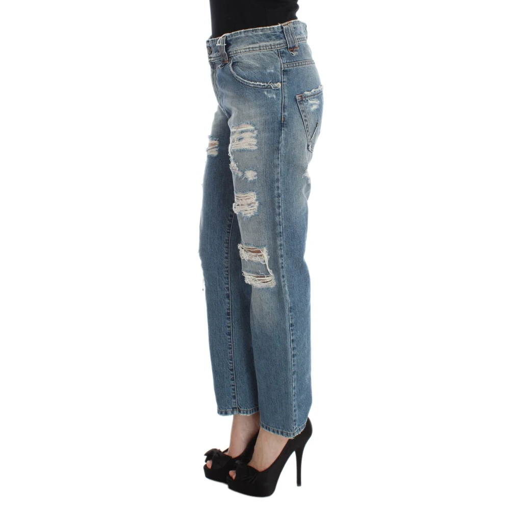 John Galliano Chic Boyfriend Blue Wash Jeans Blue Dames