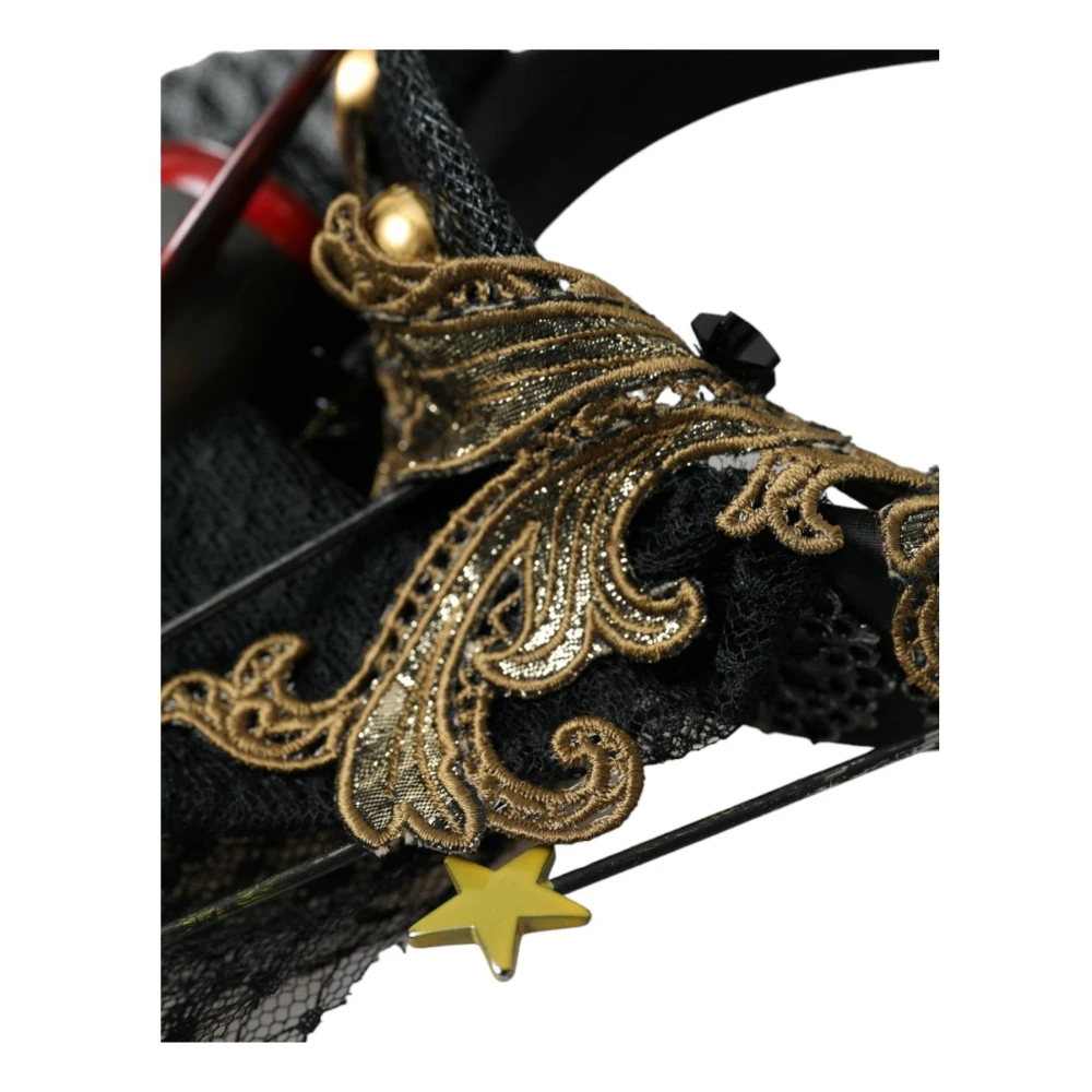 Dolce & Gabbana Raketkristallen hoofdband met sterrenmotief Black Dames
