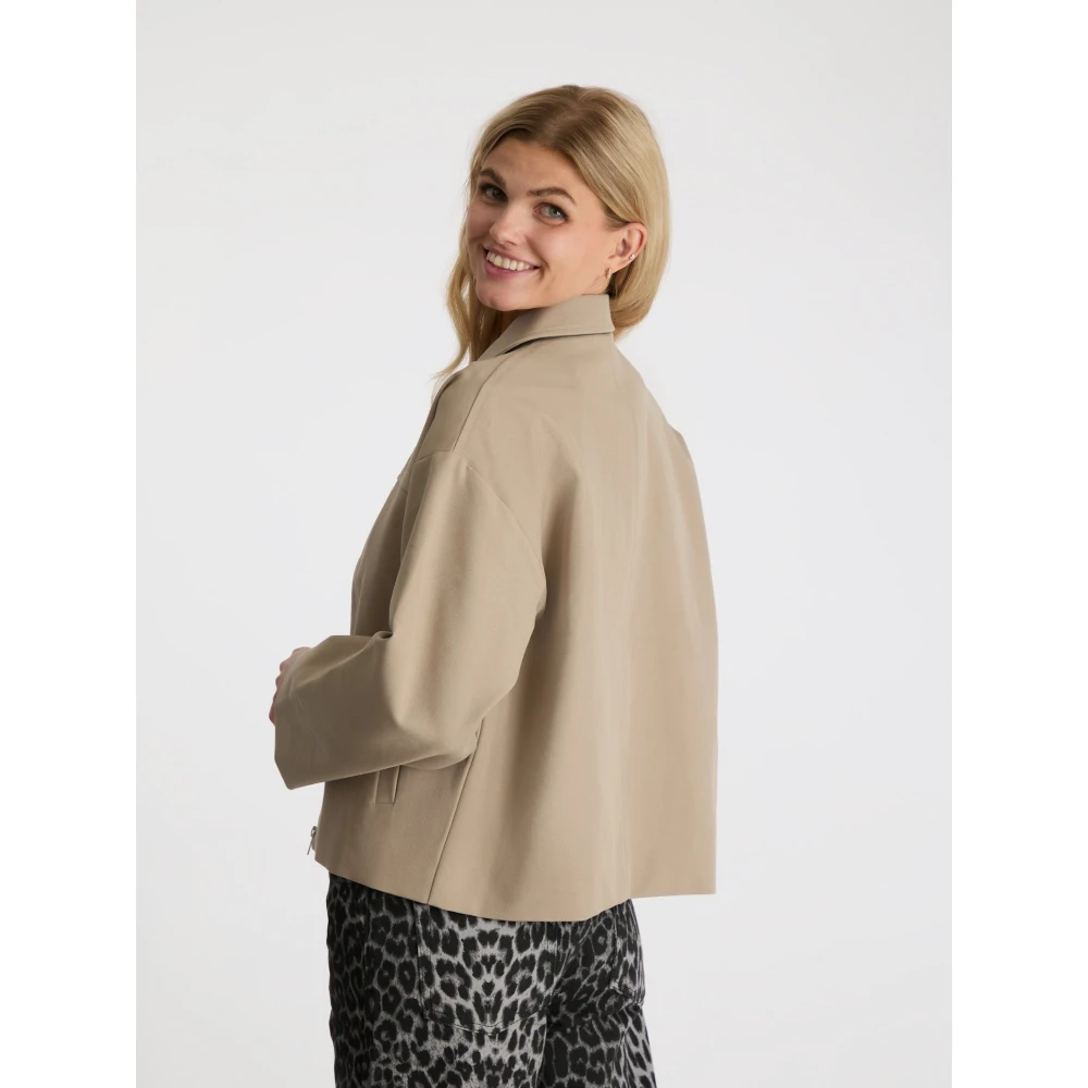 NEO NOIR Stijlvolle Titan Jacket Sand Beige Dames