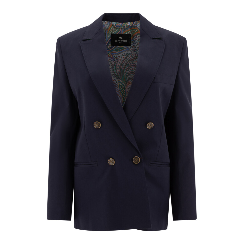 ジャケット ETRO Women Jackets WRCA0062 99TJA52 N0000 Black Etro women's printed silk jacket wrca001299sa1a1 Brown