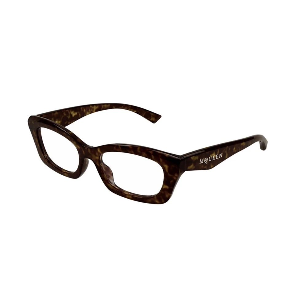 Alexander Mcqueen Women's Brown Glasses, 52 Mm, Rectangle Eyeglasses
