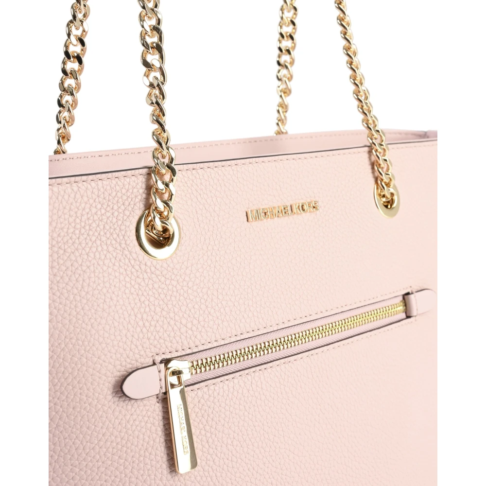 Michael Kors Jet Set Medium Front Pocket Chain Tote Bag Pink Dames