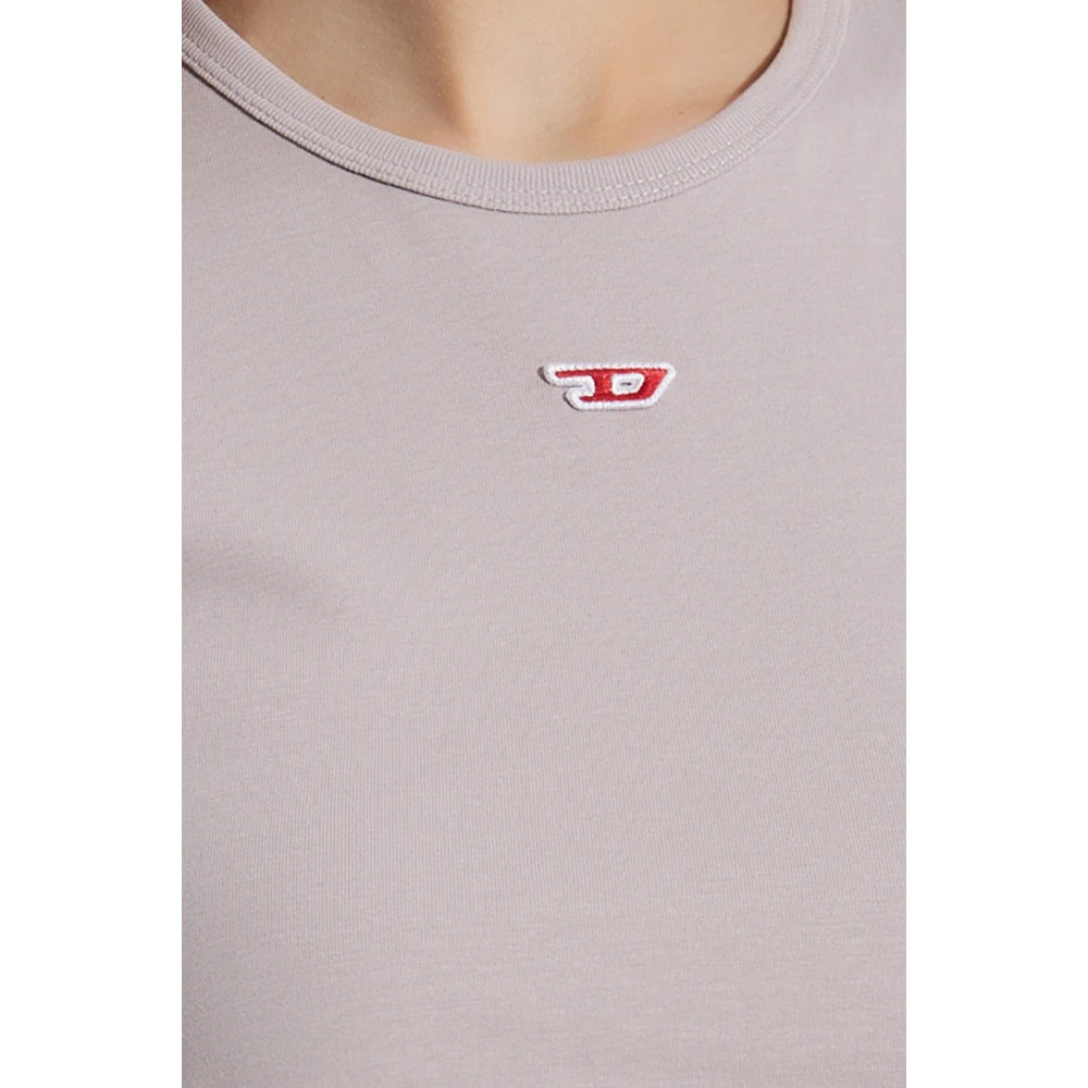 Diesel T-shirt T-Uncutie-Long-D Purple Dames