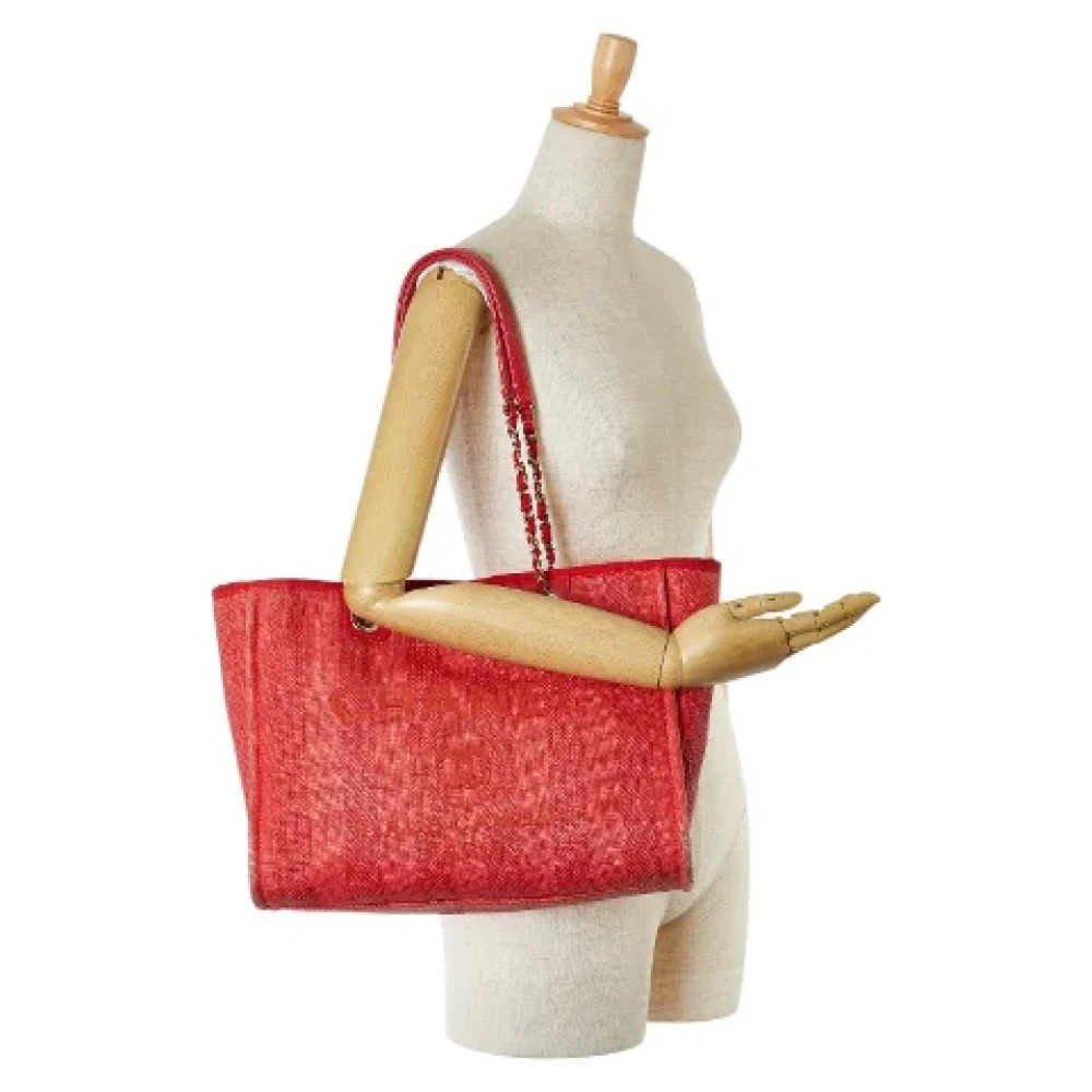 Chanel Vintage Pre-owned Canvas chanel-bags Red Dames