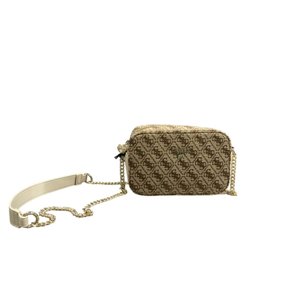 Guess Metalen Voorkant Rits Tas Jacquard Multicolor Dames