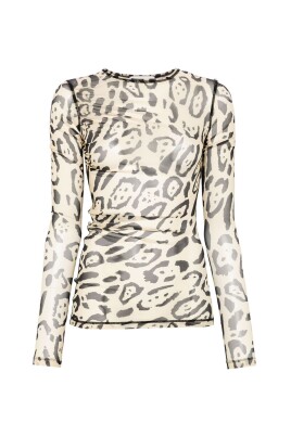 leopard-print-ruched-hem-sweater