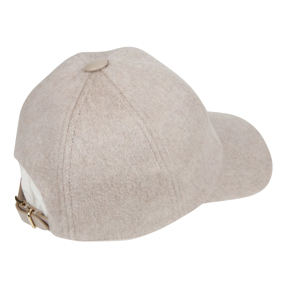 Max Mara Baseball Cap in Trendy Stijl Beige Dames