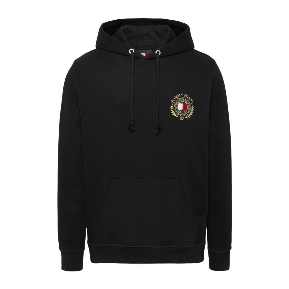 Tommy Jeans Zwarte Hoodie met Logo Black Heren