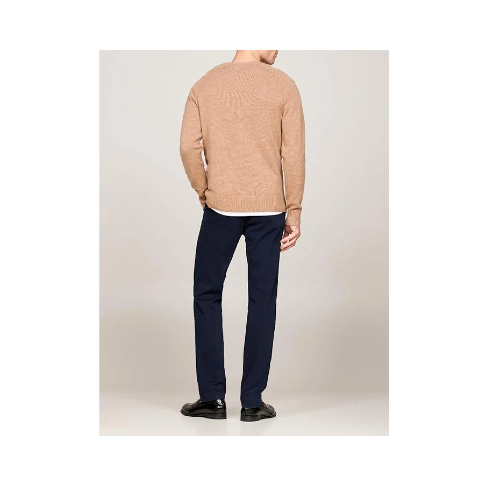 Tommy Hilfiger Beige Gebreide Trui Regular Fit Beige Heren