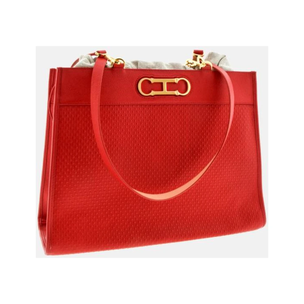 Carolina Herrera Luxe Shoppingtas met Initialen Insignia Red Dames