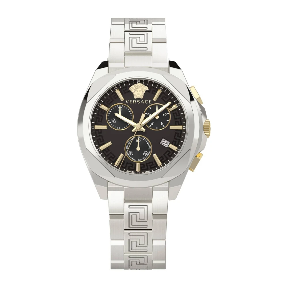 Versace Women's Gray Chrono Lady Stainless Steel Watch