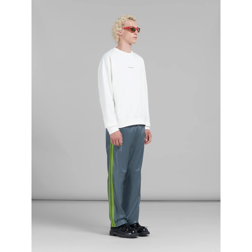 Marni katoenen sweatshirt met mini logo White Heren
