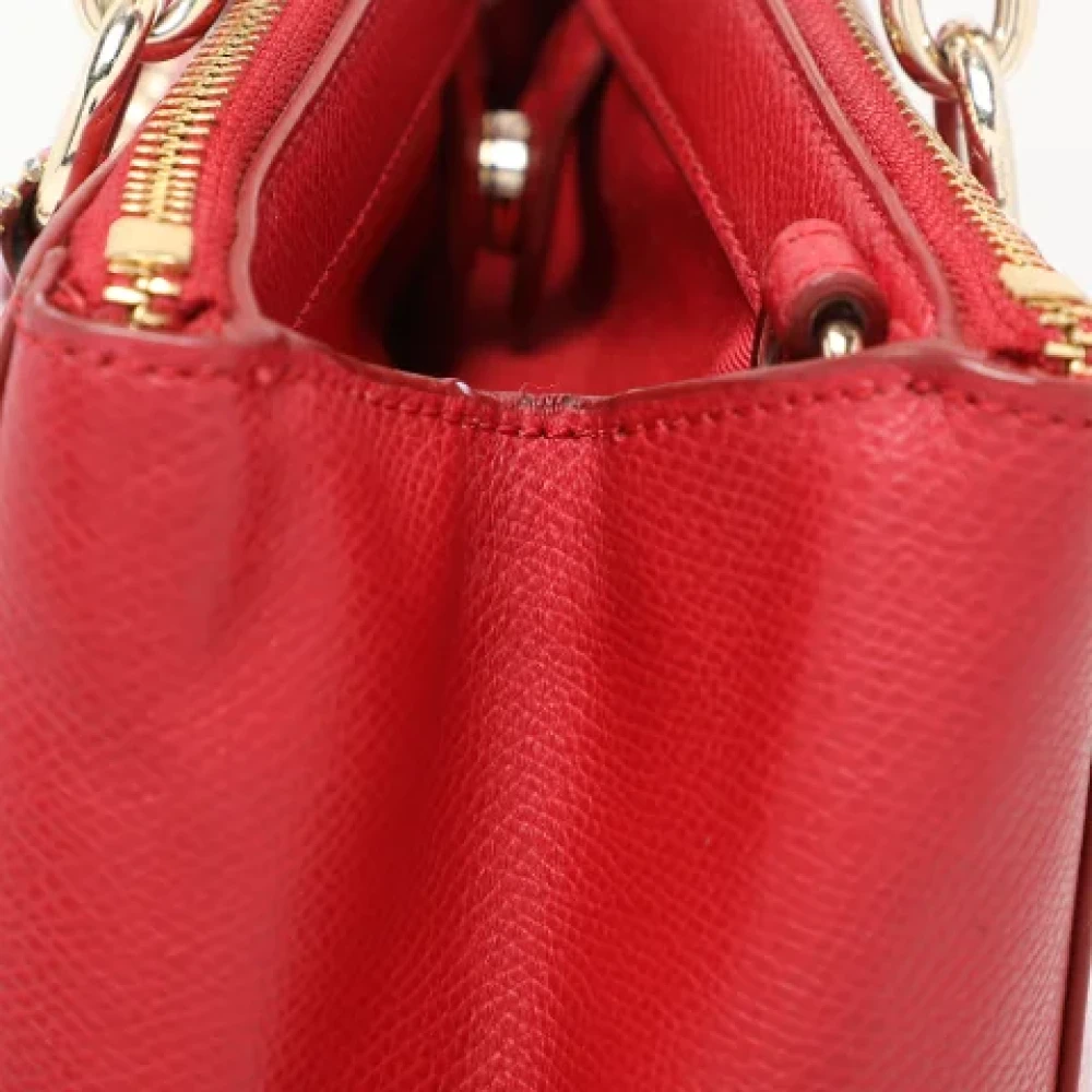 Coach Pre-owned Leather handbags Red Dames