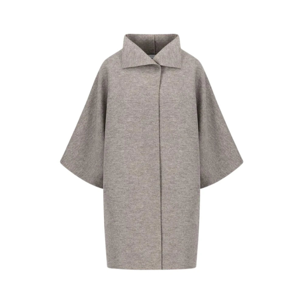 Harris Wharf London Korte wollen cape met vleermuismouwen Gray Dames