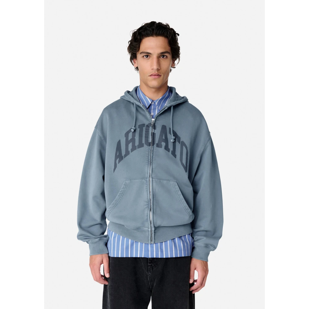 Axel Arigato Link Zip-Up Hoodie Blue Heren