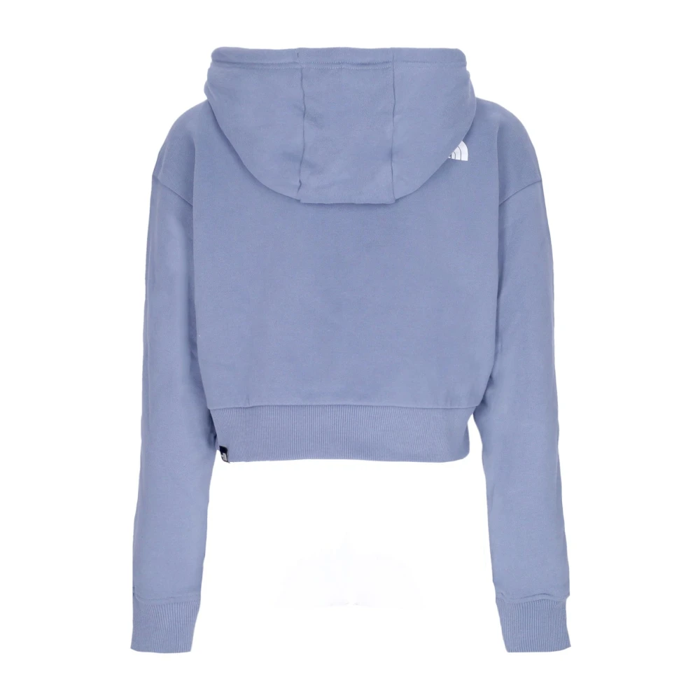 The North Face Blauwe Cropped Hoodie Trend Sweatshirt Blue Dames
