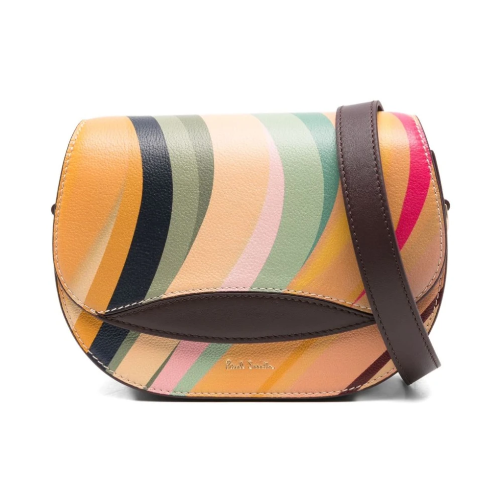 Paul Smith Women's Multicolor Cross Body Bags, One Size, Multicolour Swirl Leather Crossbody Bag