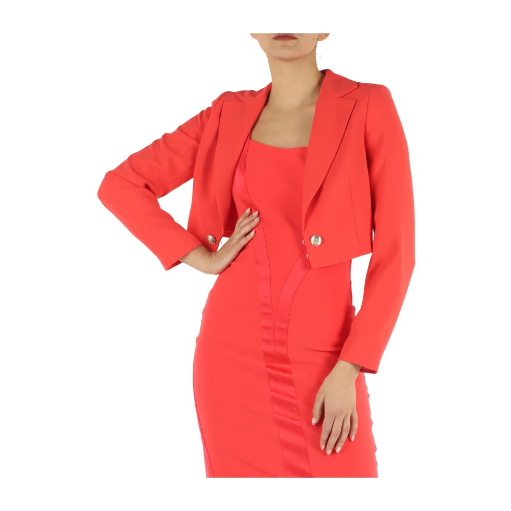 Guess Rode Synthetische Blazer Jas Red Dames