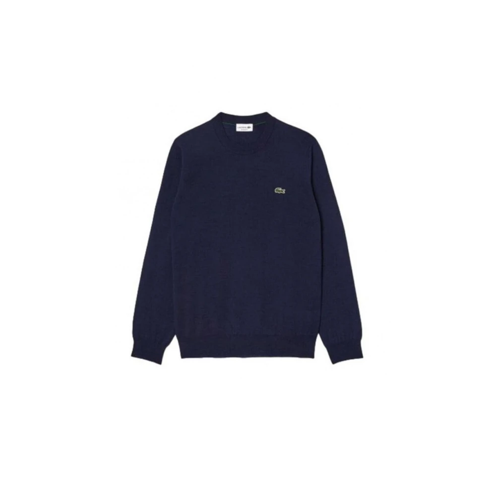 Lacoste Ronde hals katoenen trui Blue Heren