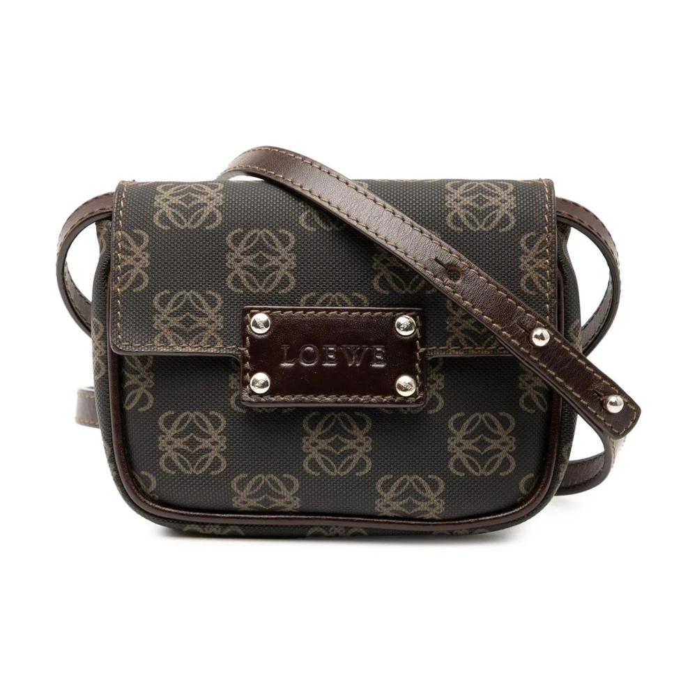 Loewe Pre-Owned Women's Brown Pre-Owned Patterned Mini Shoulder Bag