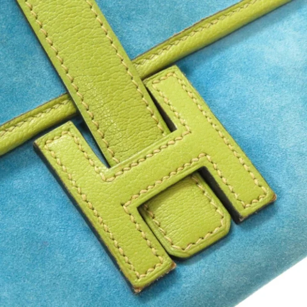 Hermès Vintage Pre-owned Fabric clutches Blue Dames