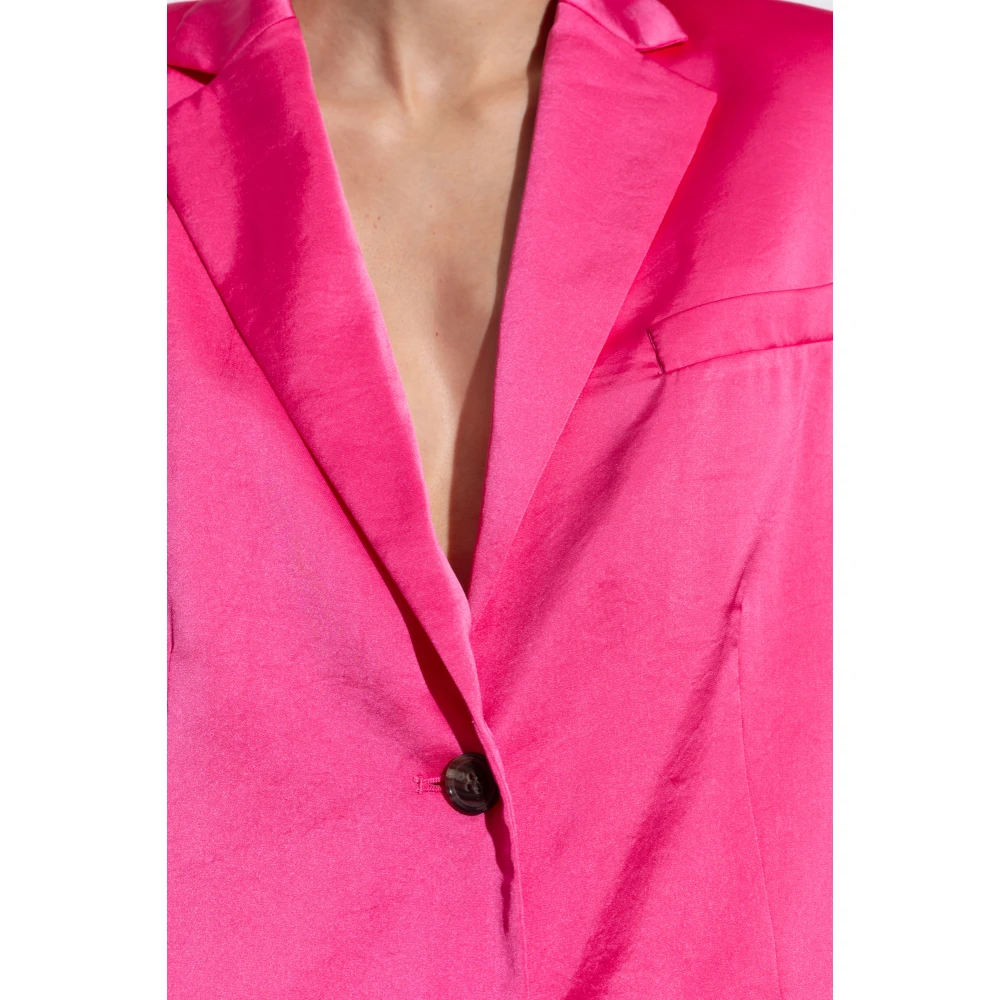 Theory Satin Blazer Pink Dames