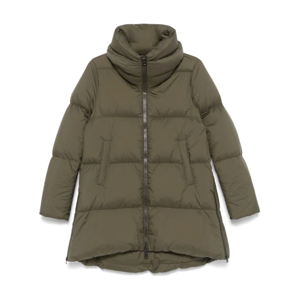 Herno Winterjassen in groen beige stijl Green Dames