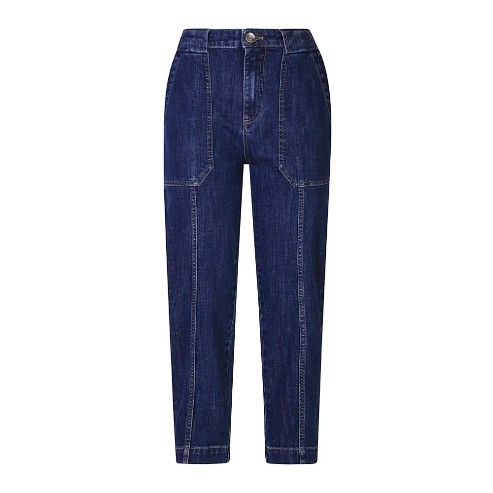 Eleventy Denim Katoen Vermoeidheid Broek Blue Dames