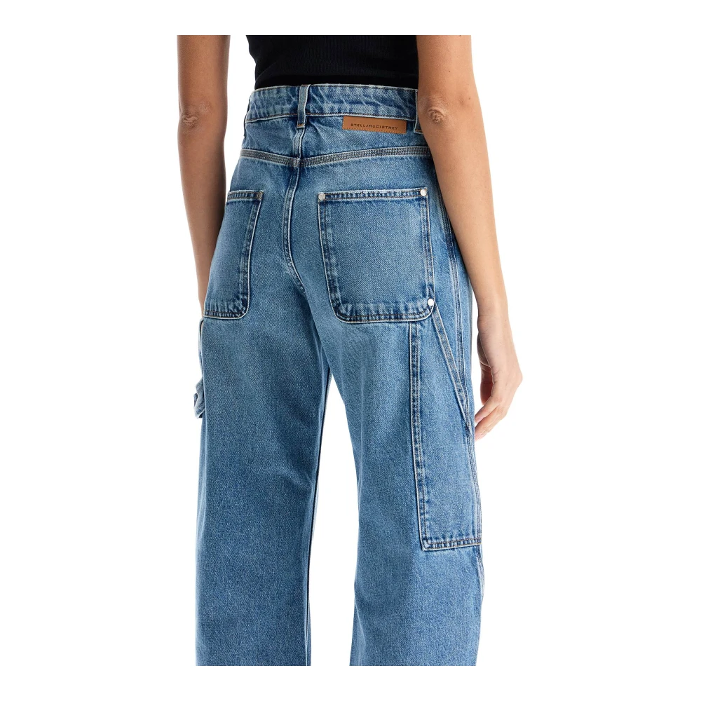 Stella Mccartney Vintage Barrel Jeans met Distressed Wassing Blue Dames