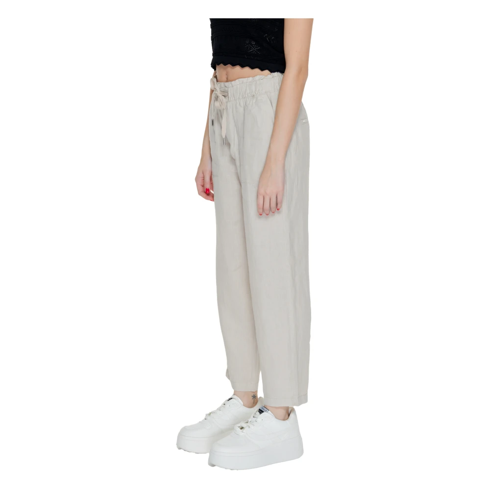 Street One Reguliere Linnen Broek Lente Zomer Collectie Beige Dames