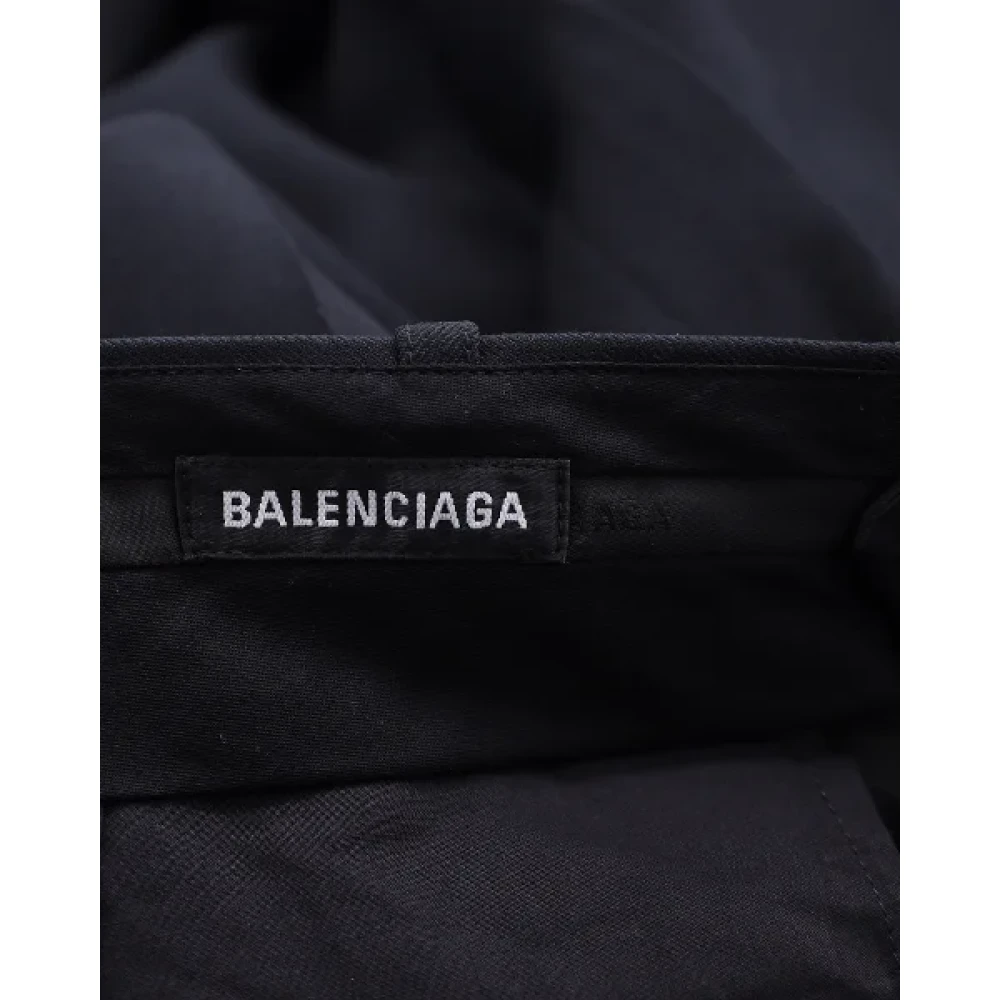 Balenciaga Vintage Pre-owned Wool bottoms Black Dames