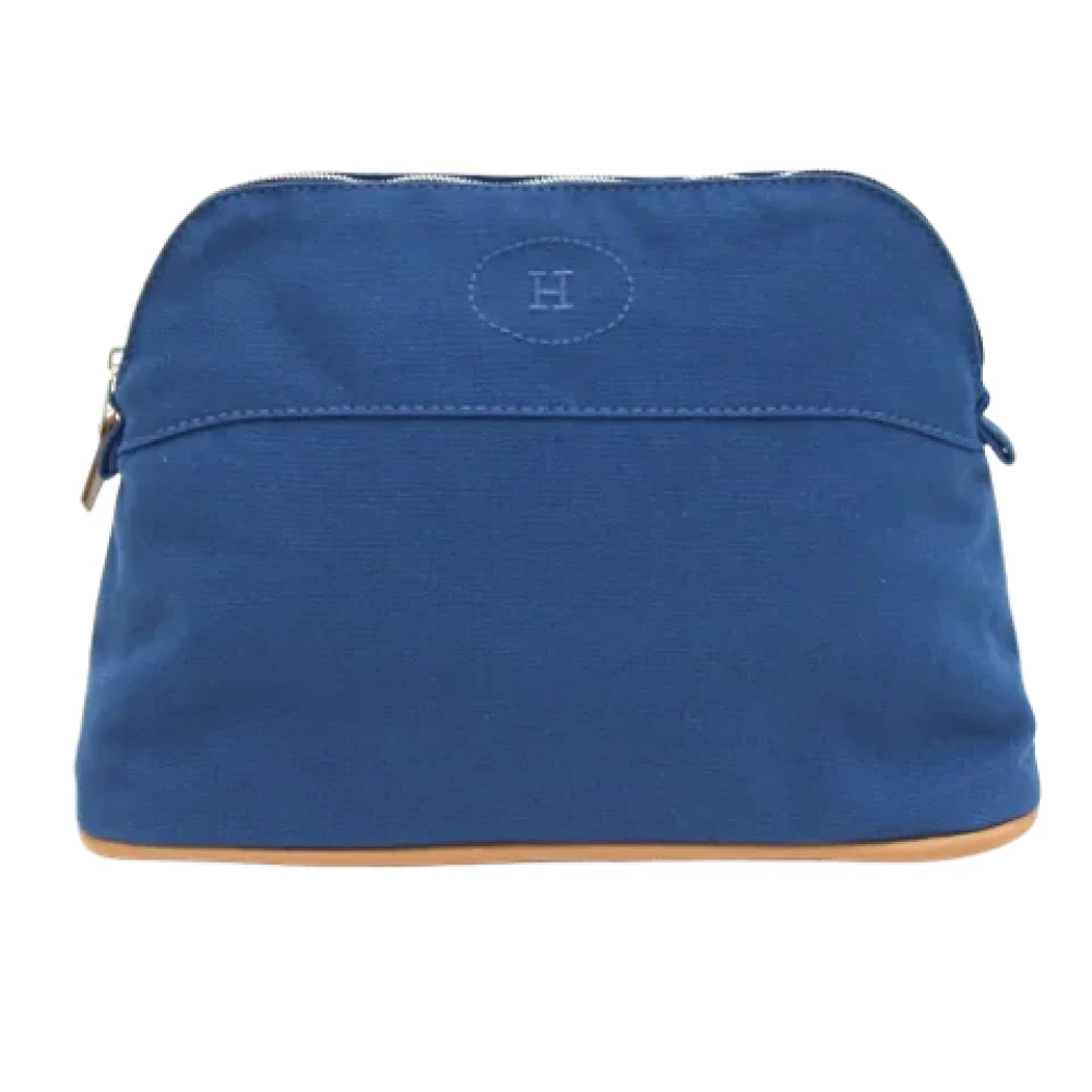 Hermès Vintage Pre-owned Canvas pouches Blue Dames
